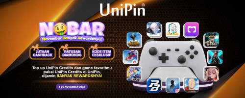 NOBAR di UniPin – November Banyak Rewardsnya!